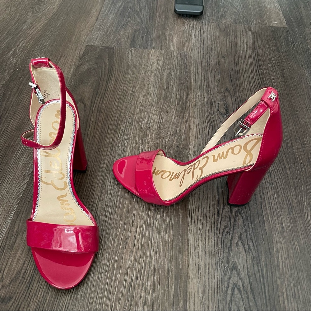 Sam Edelman Yaro heel in red patent leather